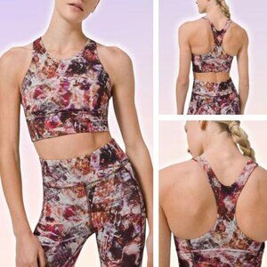 LULULEMON Wunder Train Long-Line Bra Medium Support Sz 6 Urbantricity Multi